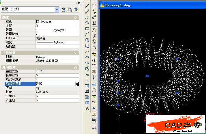 AutoCAD 2008三維教程：環形彈簧及弧線彈簧的幾種畫法_中國教程網