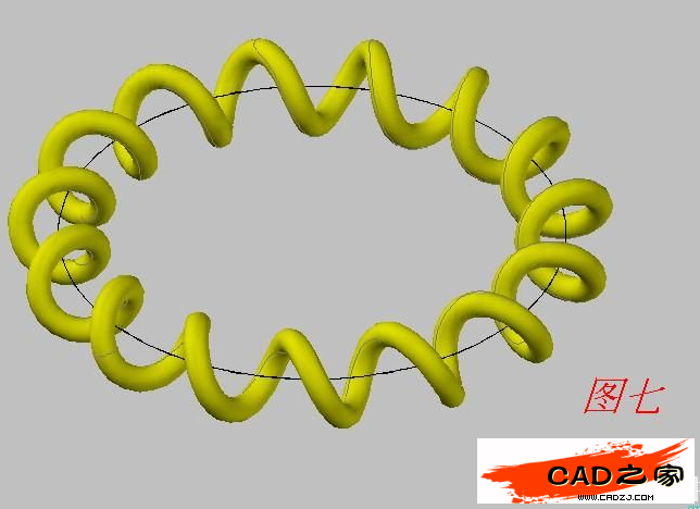AutoCAD 2008三維教程：環形彈簧及弧線彈簧的幾種畫法_中國教程網