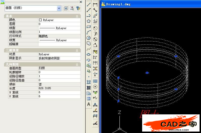 AutoCAD 2008三維教程：環形彈簧及弧線彈簧的幾種畫法_中國教程網