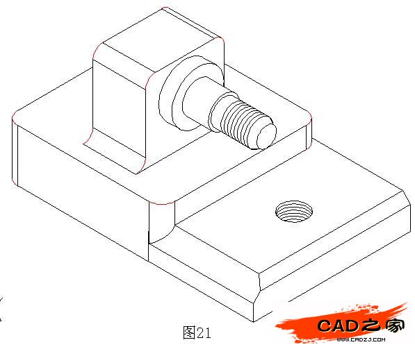 AutoCAD二維教程：細說機械零件軸測圖的畫法_中國教程網(wǎng)