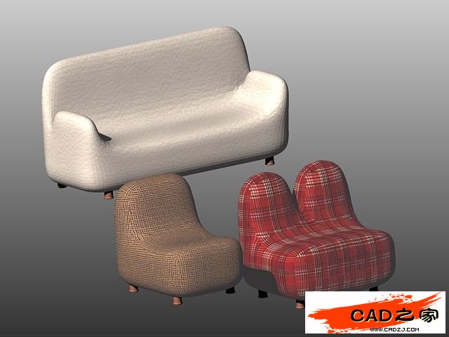AutoCAD教程:運用長方體網格拉伸制作雙人和多人沙發_中國教程網