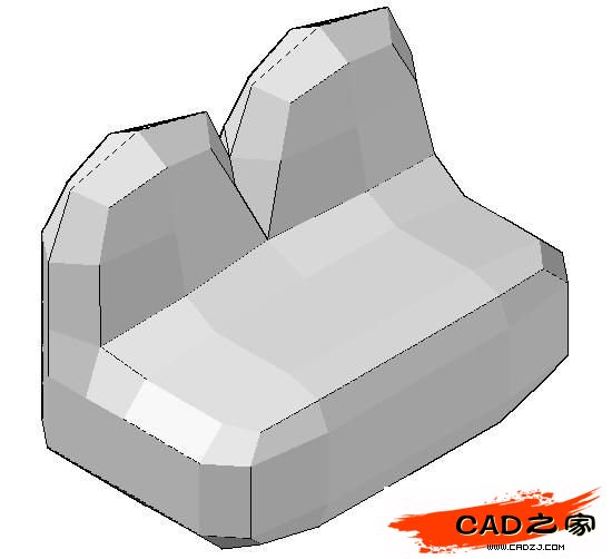 AutoCAD教程:運用長方體網格拉伸制作雙人和多人沙發_中國教程網