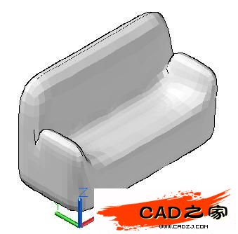 AutoCAD教程:運用長方體網格拉伸制作雙人和多人沙發_中國教程網