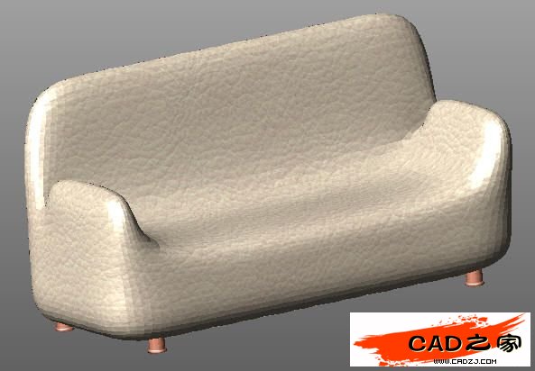 AutoCAD教程:運用長方體網格拉伸制作雙人和多人沙發_中國教程網