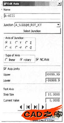 圖9運動軸參數設置