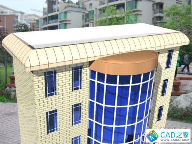 AutoCAD2011曲面命令創(chuàng)建樓房_天極設(shè)計在線整理