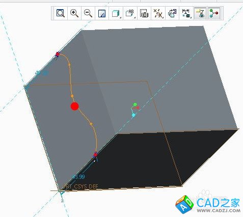 PROE怎樣用邊界混合做實體化切除？