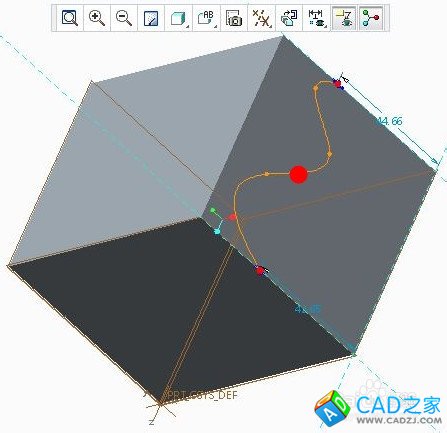 PROE怎樣用邊界混合做實體化切除？