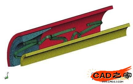 劃分網格后的耦合模型