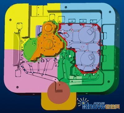 采用10塊模塊鑲拼結(jié)構(gòu)的模具